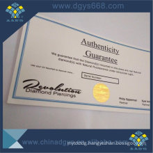 Hot Stamping Gold Foil Security Paper Certificate